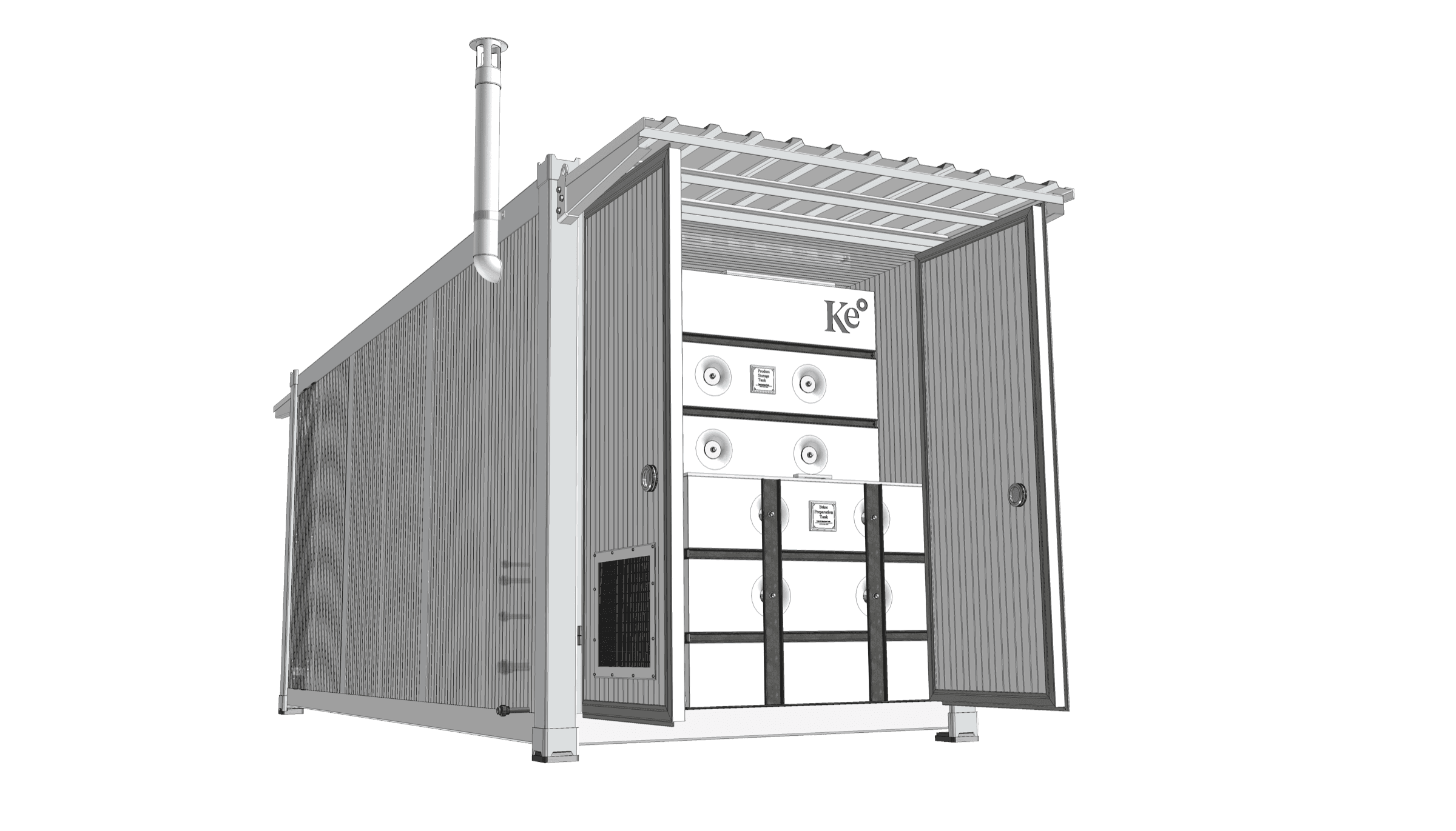 CX Series double-door salt loading entrance