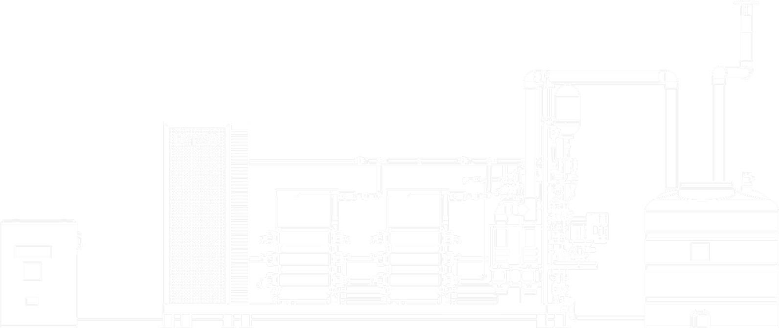 MX 1200 DUO technical elevation drawing of the HypoX MX Series skid