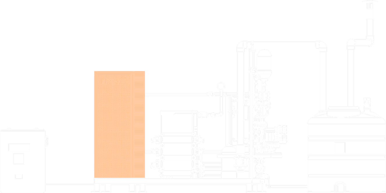 MX 600 UNO technical elevation drawing of the HypoX MX Series skid