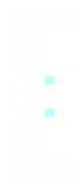 PX 16000 DUO top-view technical drawing with the water filters highlighted